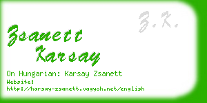 zsanett karsay business card